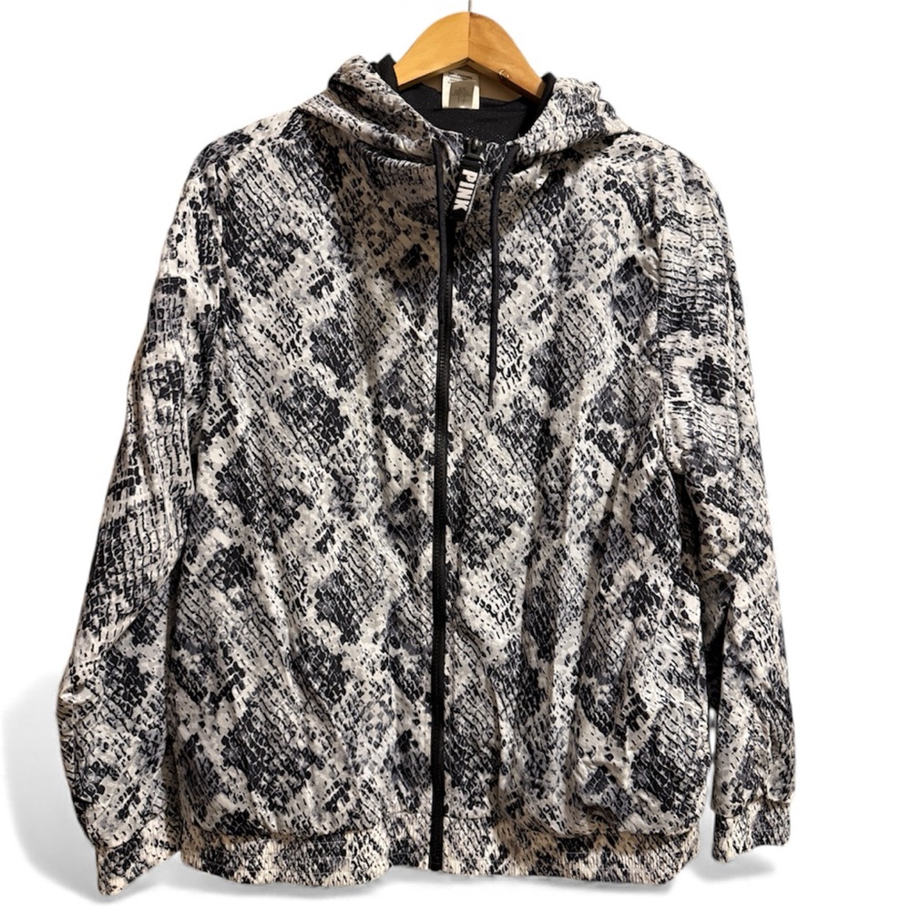 PINK Victoria's Secret Black & White Snake Print Windbreaker XS